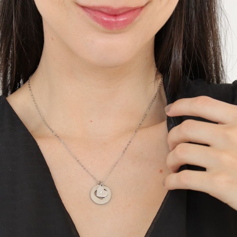 Colar Coração em Aço Inox