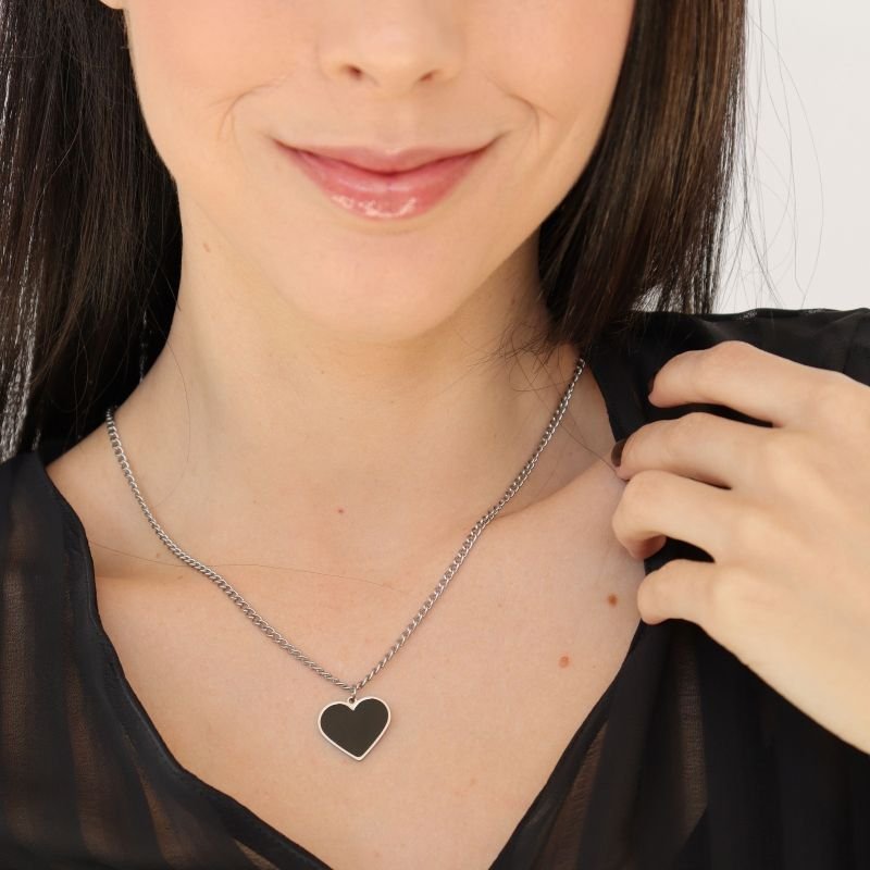 Colar Coração em Aço Inox