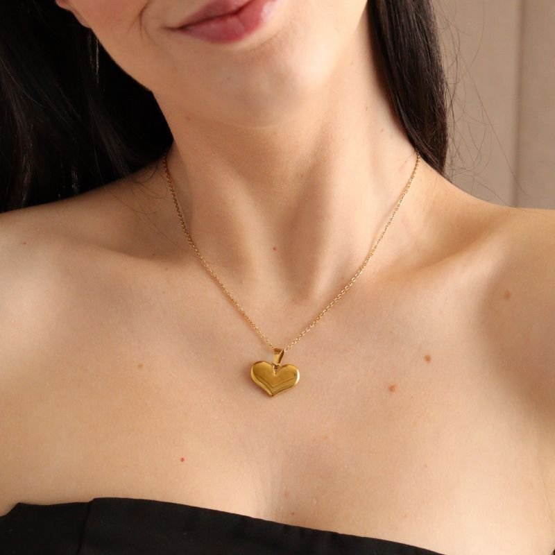 Colar Coração em Aço Inox
