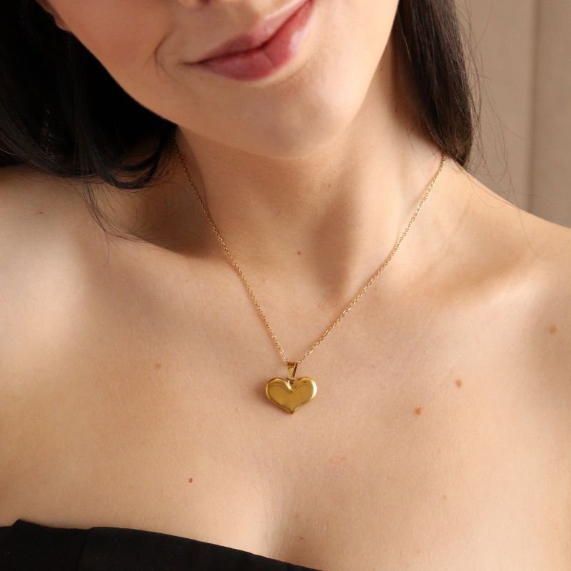 Colar Coração em Aço Inox