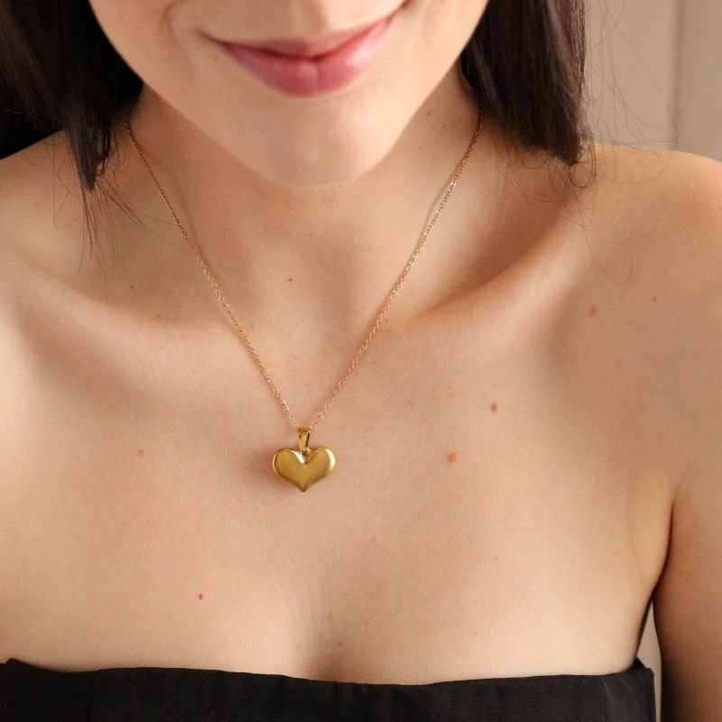 Colar Coração em Aço Inox