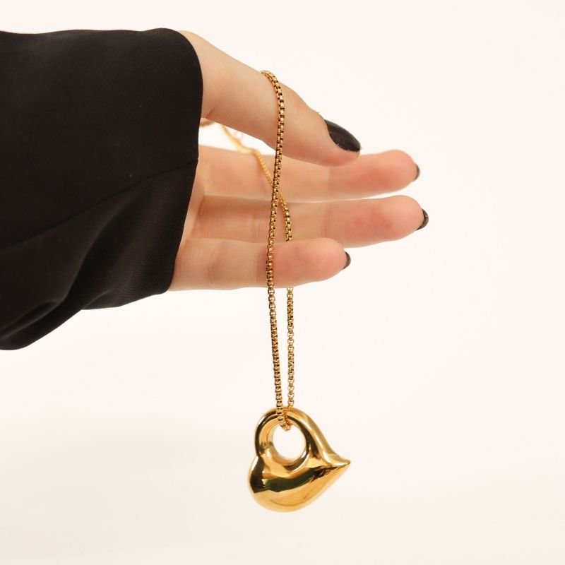 Colar Coração Moderno em Aço Inox (Linha Premium)