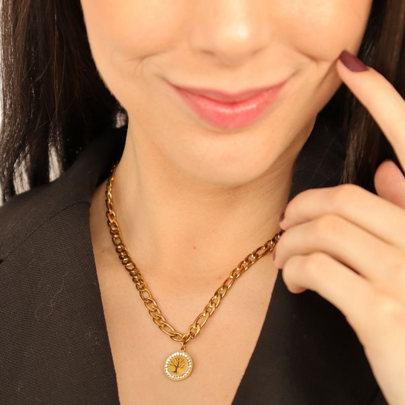 Colar Corrente Árvore da Vida em Aço Inox (Linha Premium)