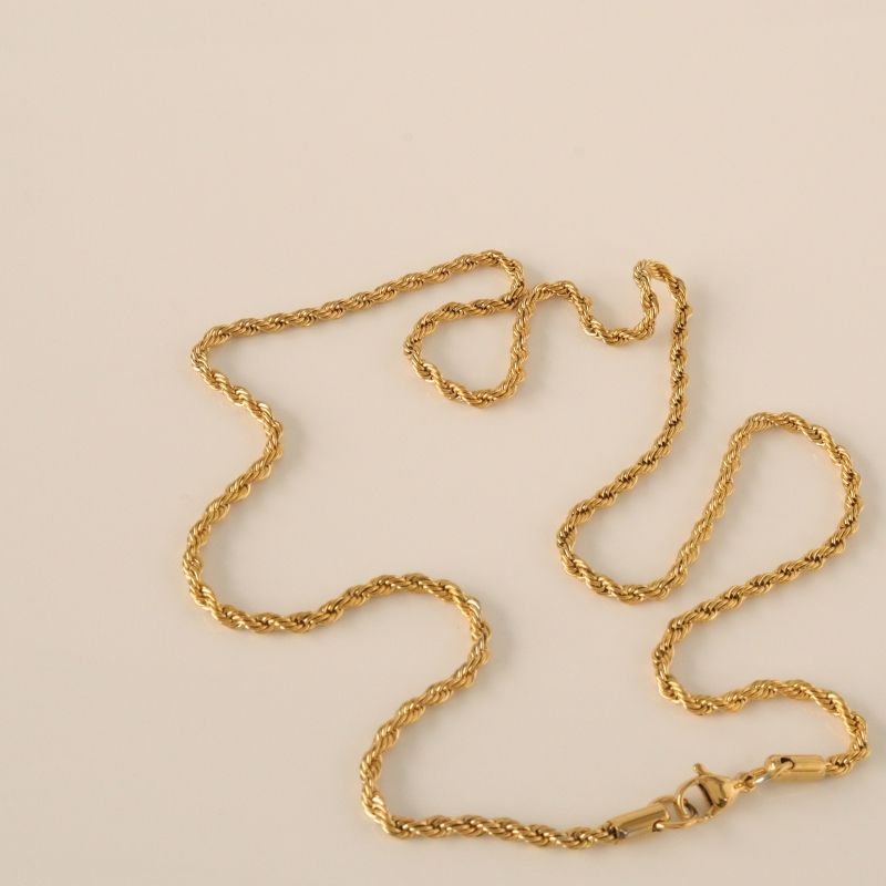 Colar Corrente Baiana Comprido 3mm em Aço Inox