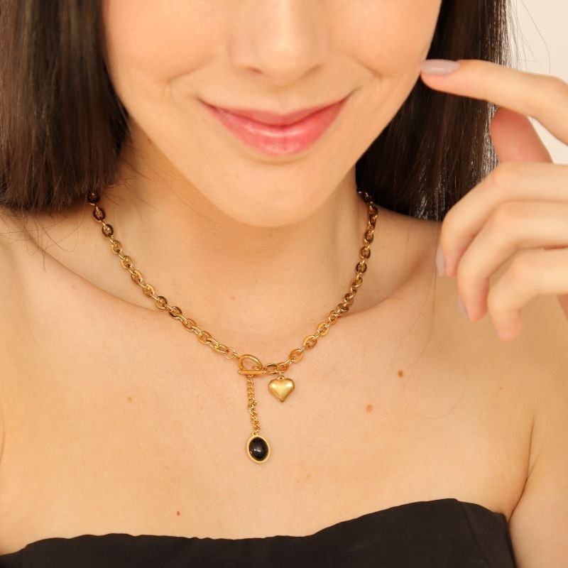 Colar Corrente com Pingente em Aço Inox (Linha Premium)