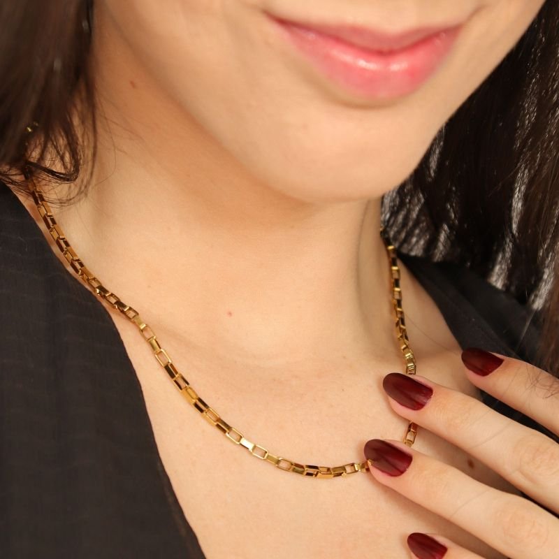 Colar Corrente Delicado em Aço Inox