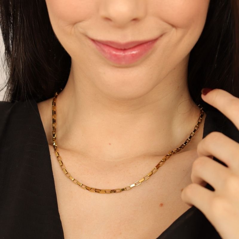 Colar Corrente Delicado em Aço Inox