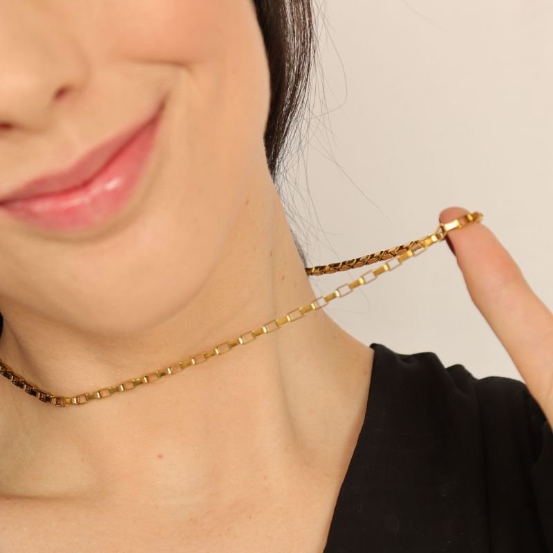 Colar Corrente Delicado em Aço Inox