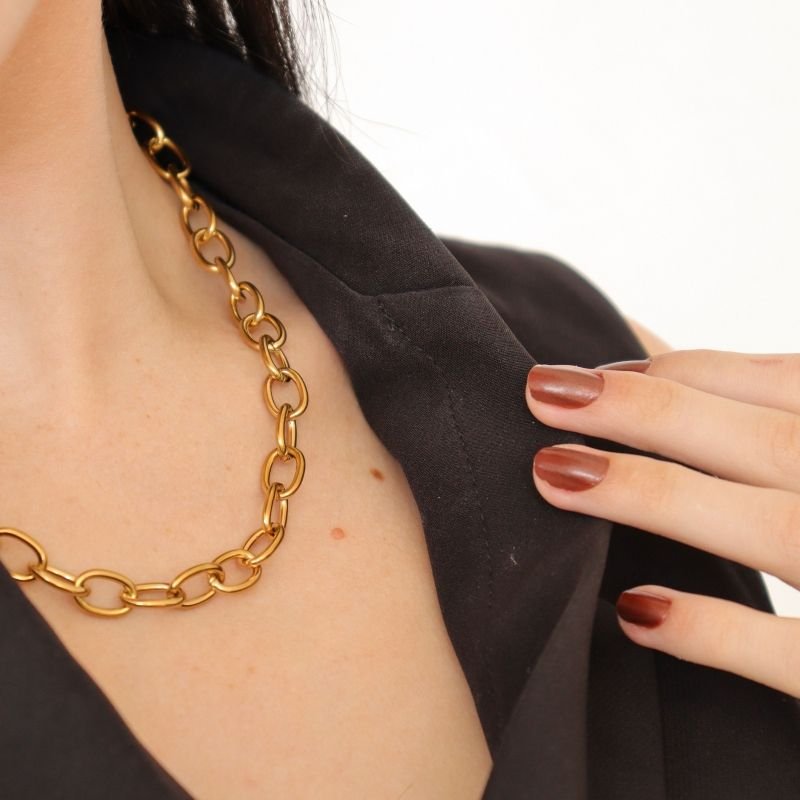 Colar Corrente em Aço Inox