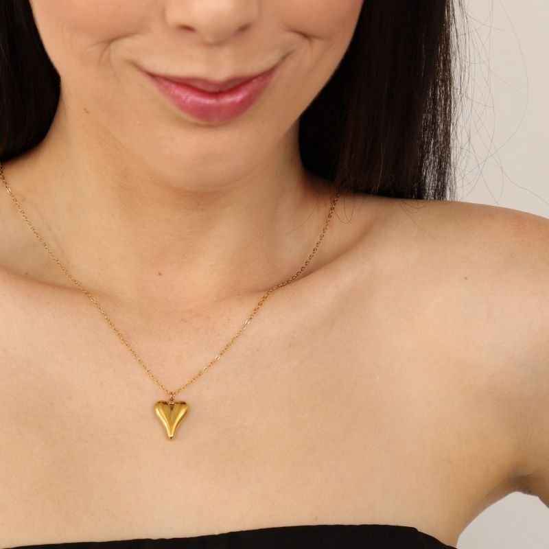 Colar Delicado Coração em Aço Inox