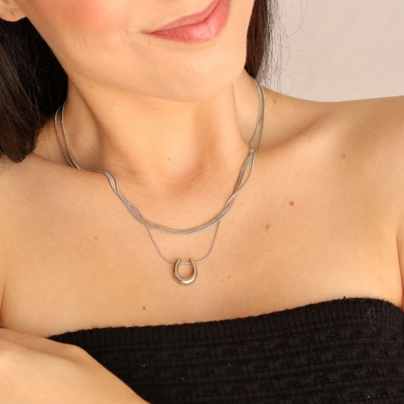 Colar Duplo em Aço Inox (Linha Premium)