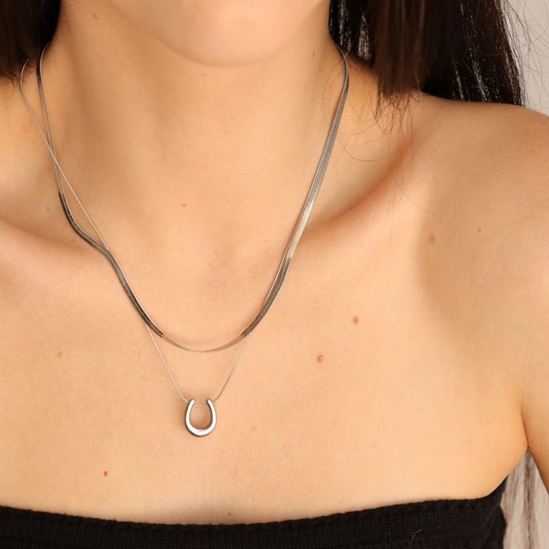 Colar Duplo em Aço Inox (Linha Premium)