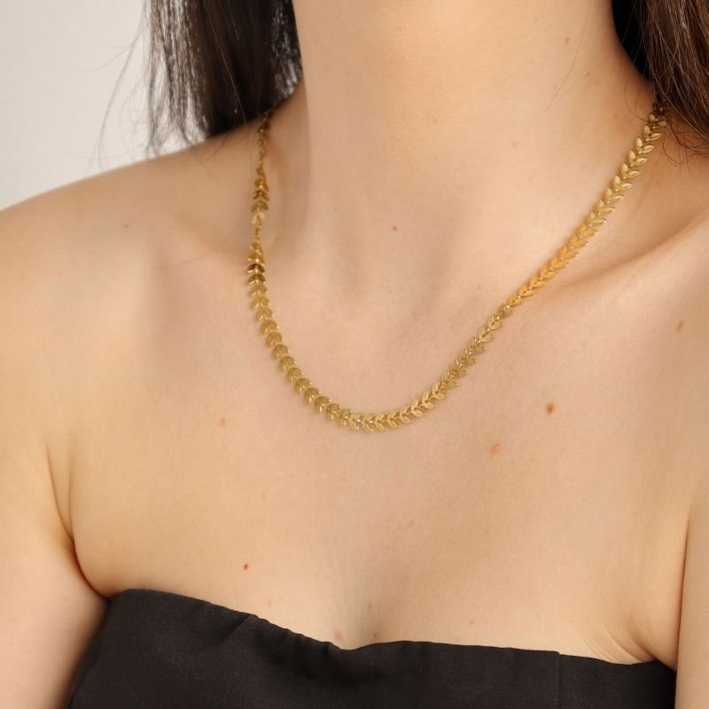 Colar Escamas em Aço Inox