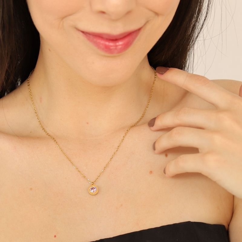 Colar Esfera com Coração Dentro em Aço Inox (Linha Premium)