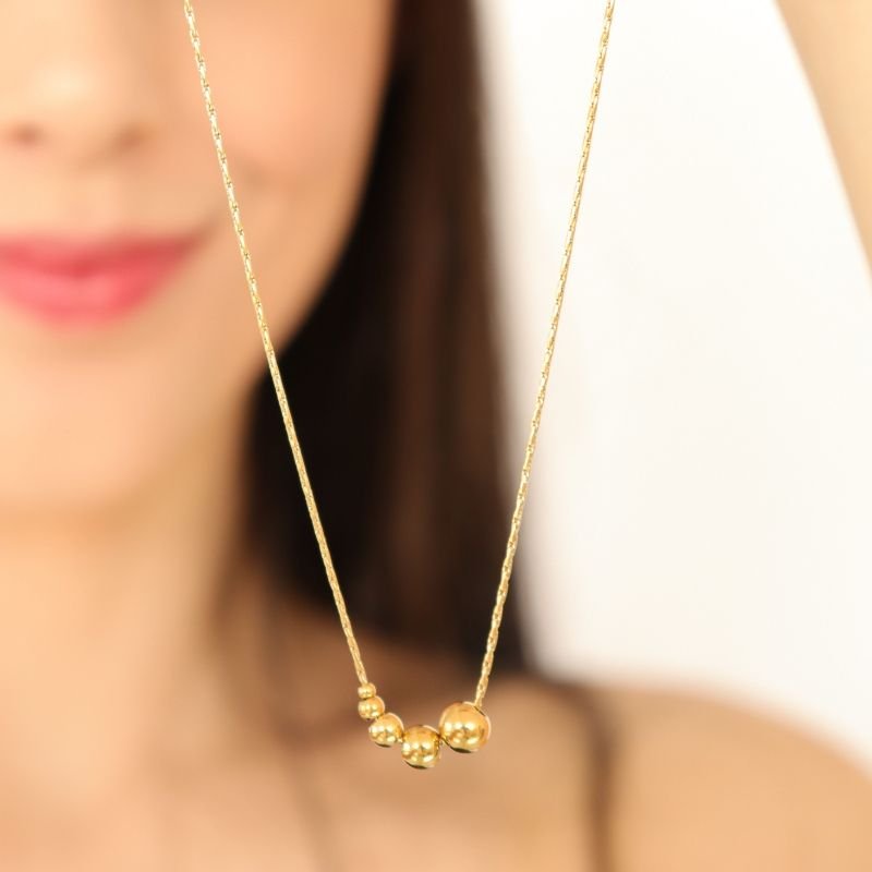 Colar Esferas Delicadas em Aço Inox (Linha Premium)