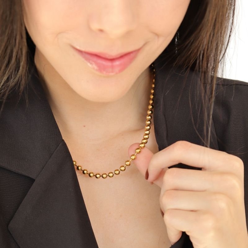 Colar Esferas em Aço Inox (Linha Premium)