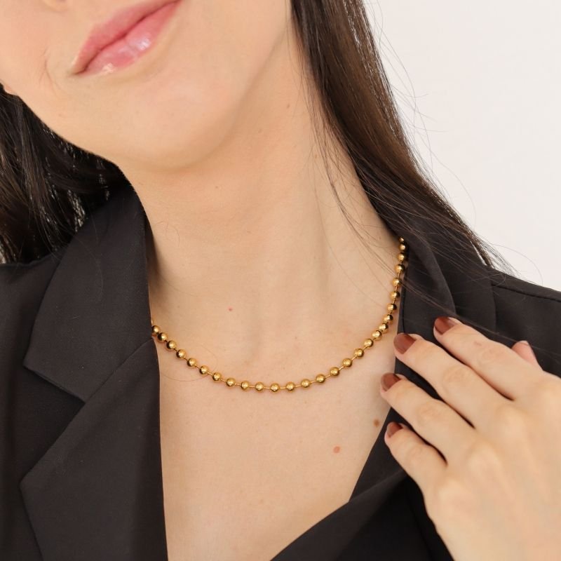 Colar Esferas em Aço Inox (Linha Premium)