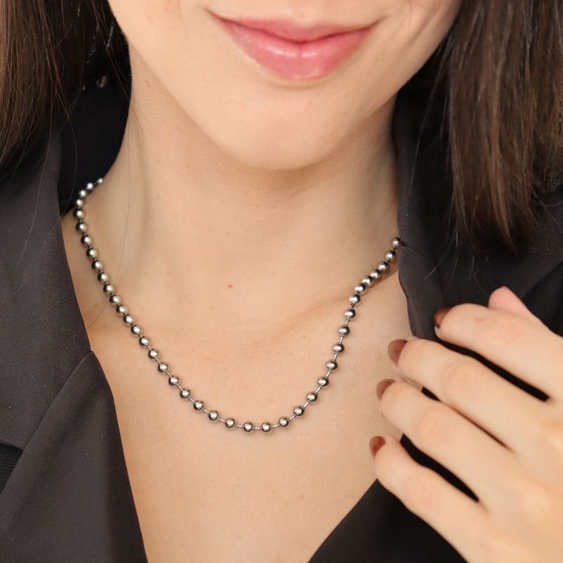 Colar Esferas em Aço Inox (Linha Premium)