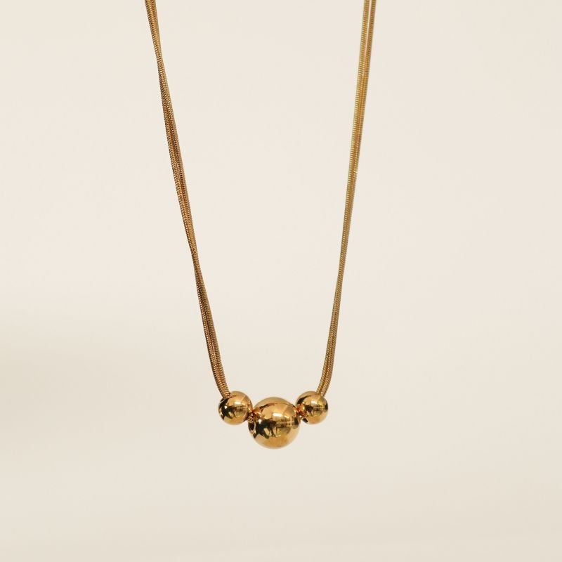 Colar Esferas Moderno em Aço Inox (Linha Premium)