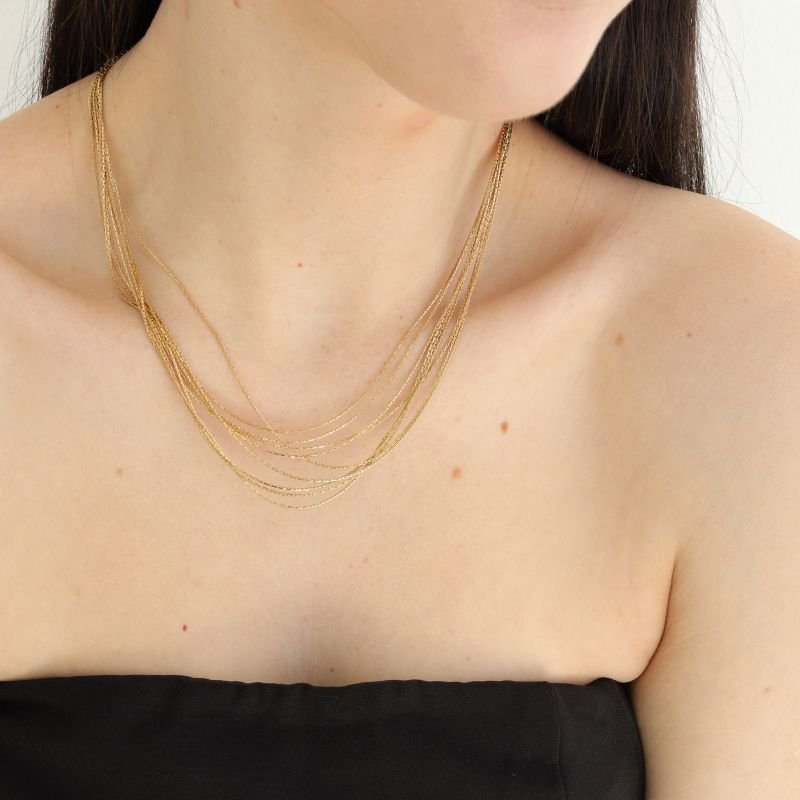 Colar Fios Glam em Aço Inox (Linha Premium)