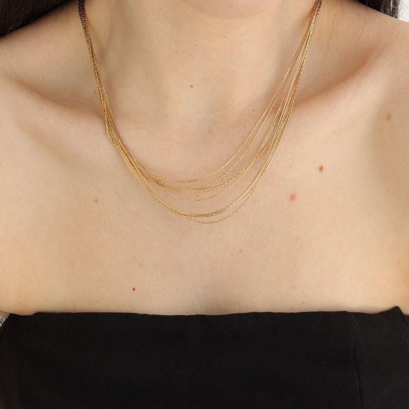 Colar Fios Glam em Aço Inox (Linha Premium)