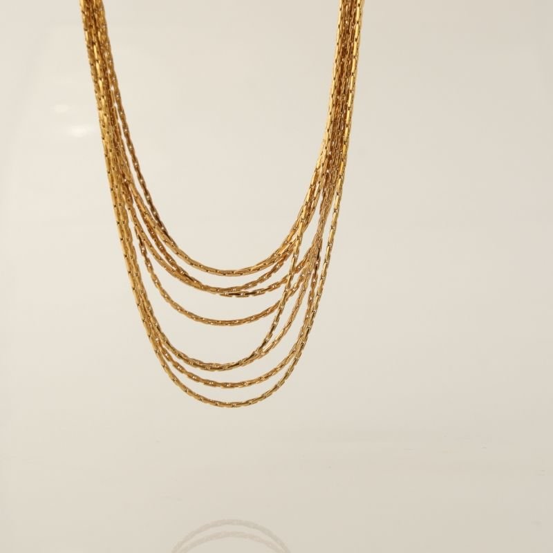 Colar Fios Glam em Aço Inox (Linha Premium)