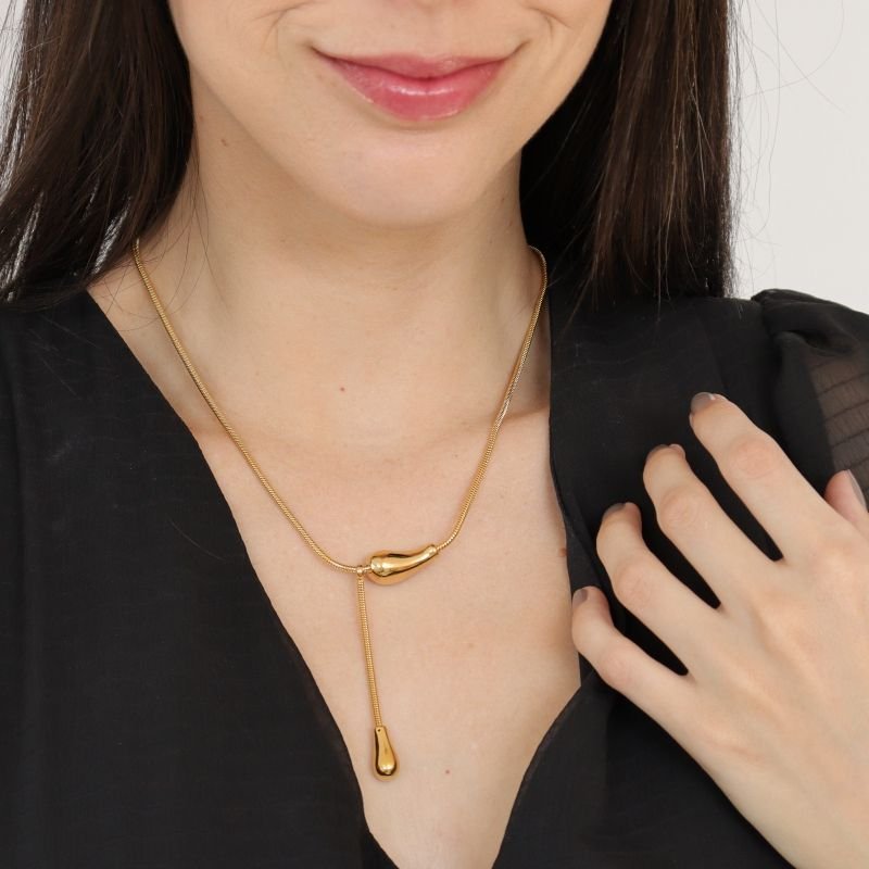 Colar Gota em Aço Inox (Linha Premium)