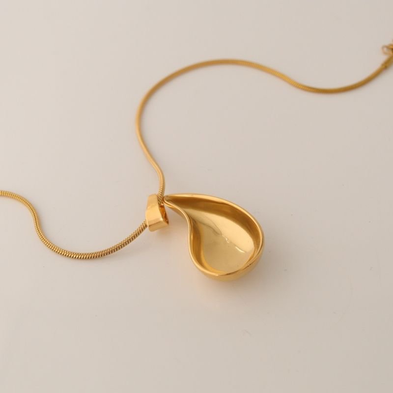 Colar Gota Orgânica em Aço Inox (Linha Premium)