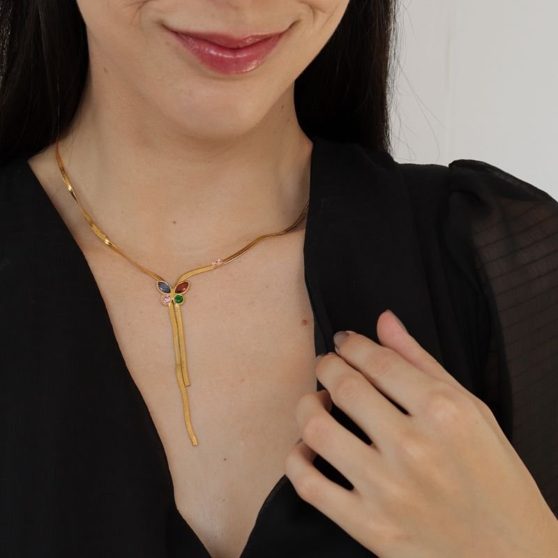 Colar Gravatinha Borboleta em Aço Inox (Linha Premium)