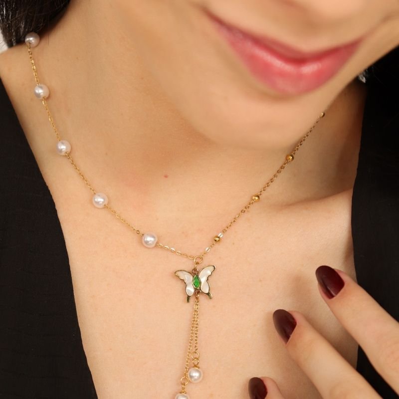 Colar Gravatinha Borboleta em Aço Inox (Linha Premium)