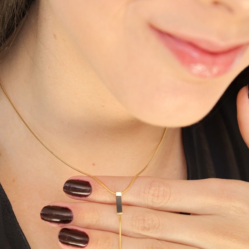 Colar Gravatinha em Aço Inox (Linha Premium)