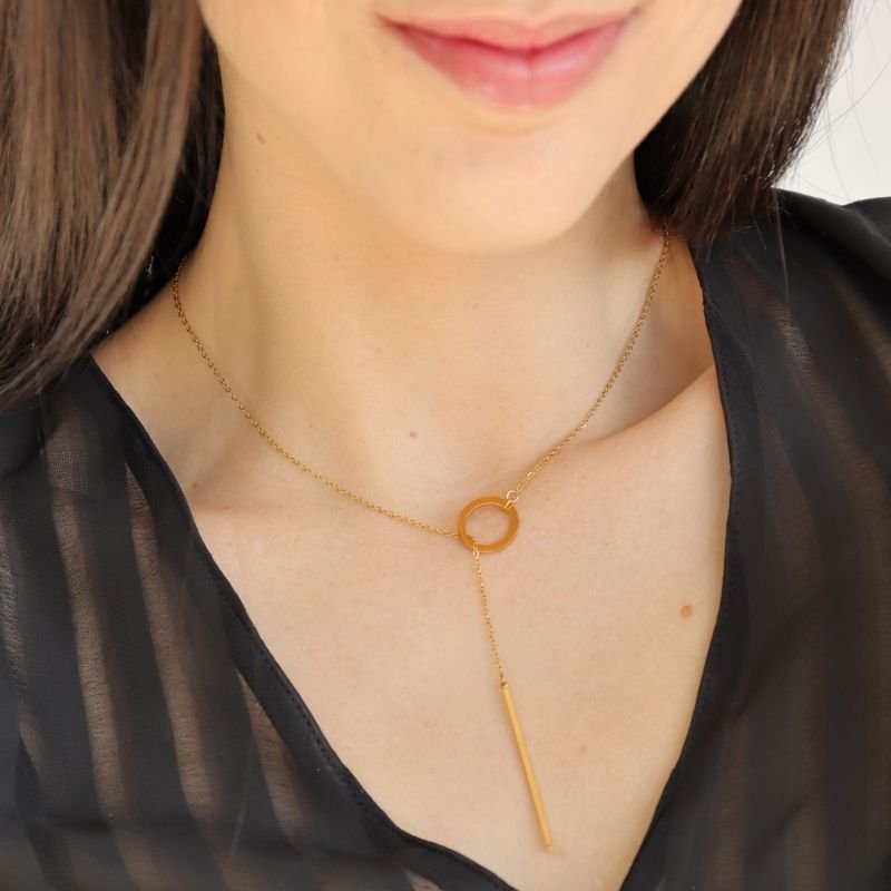 Colar Gravatinha em Aço Inox