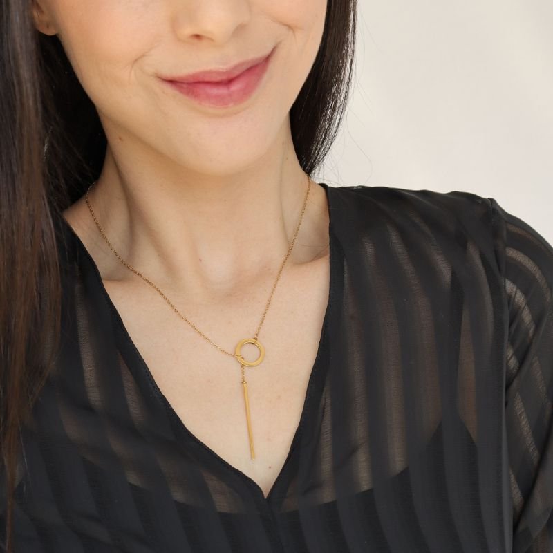 Colar Gravatinha em Aço Inox