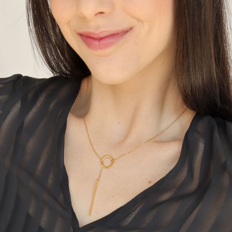 Colar Gravatinha em Aço Inox