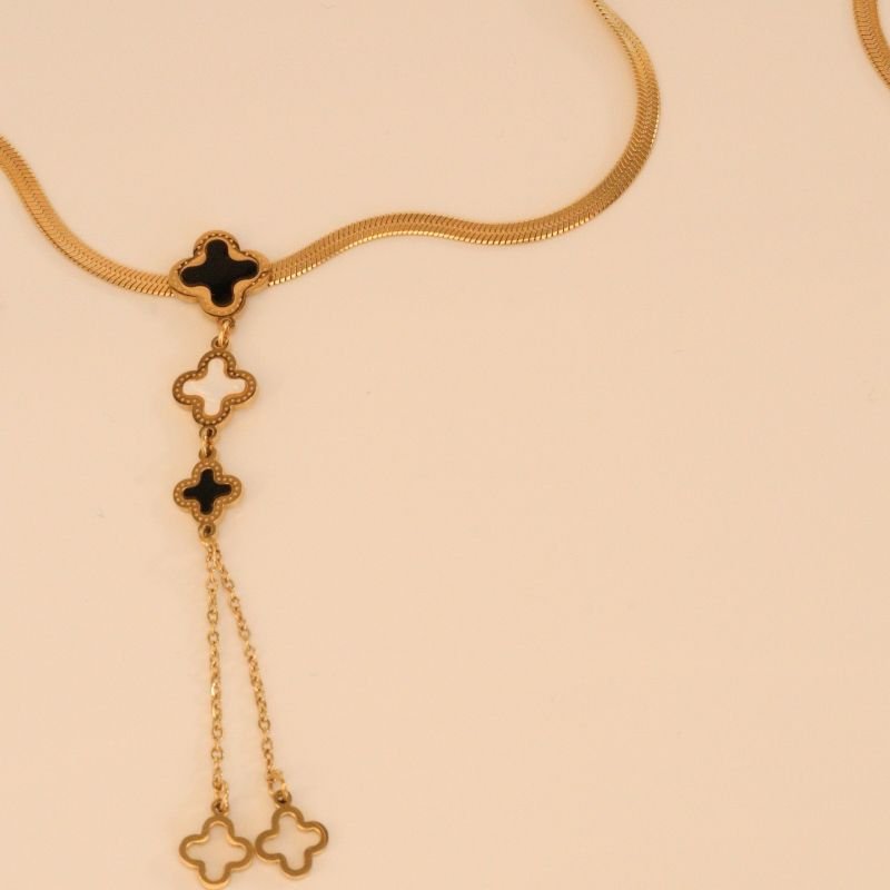 Colar Gravatinha Inspiração Van Cleef em Aço Inox (Linha Premium)