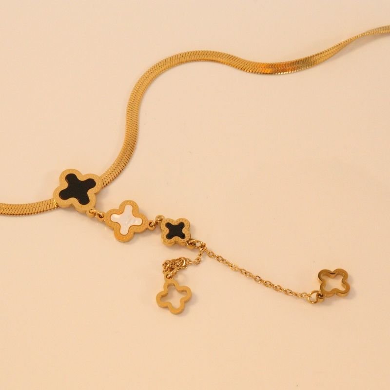 Colar Gravatinha Inspiração Van Cleef em Aço Inox (Linha Premium)