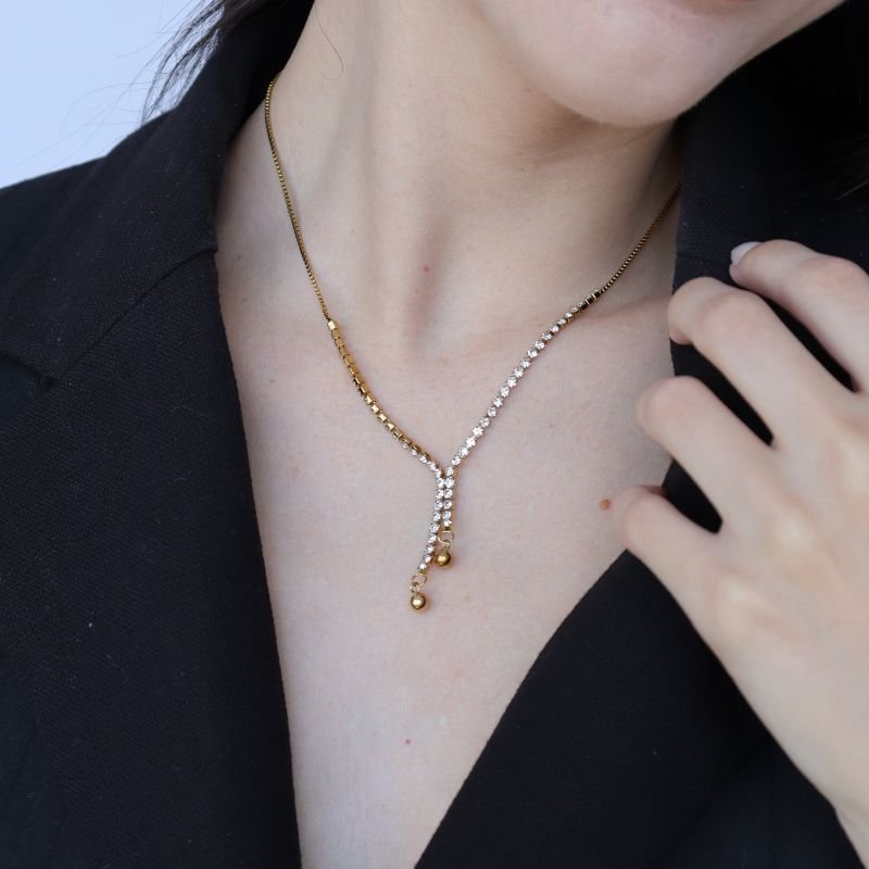 Colar Gravatinha Riviera em Aço Inox (Linha Premium)