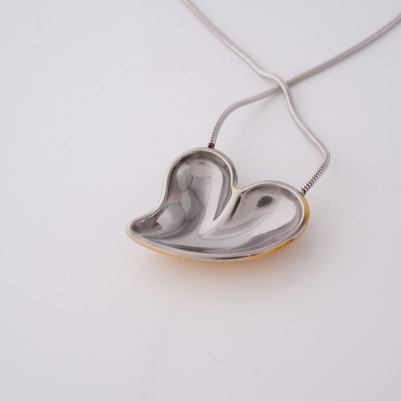 Colar Heart Bicolor Premium em Aço Inox (Linha Premium)