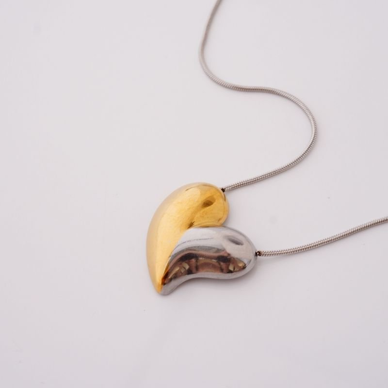 Colar Heart Bicolor Premium em Aço Inox (Linha Premium)