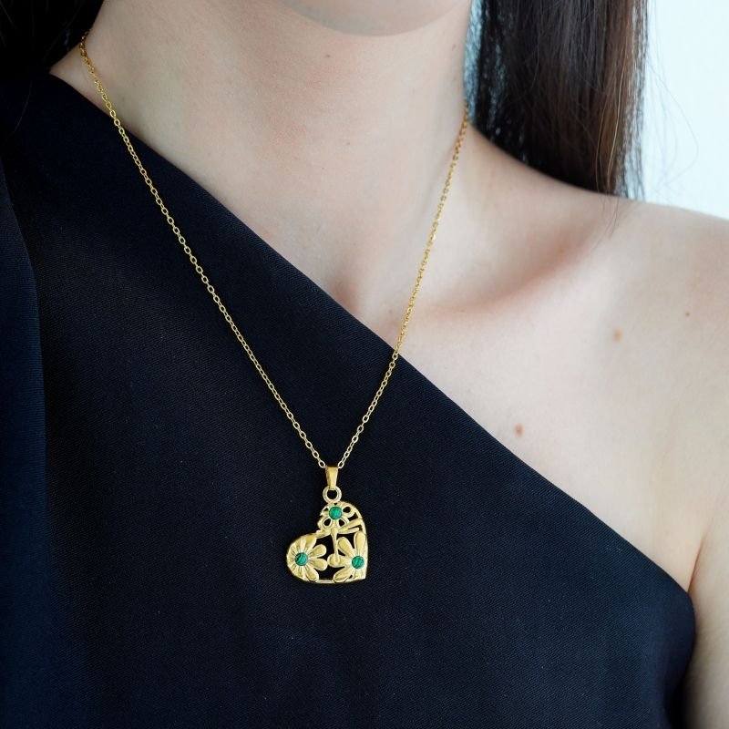 Colar Heart Verdant em Aço Inox (Linha Premium)