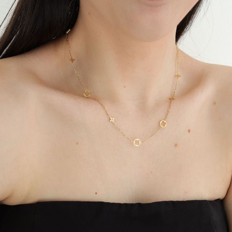 Colar Inspired Louis Vuitton em Aço Inox