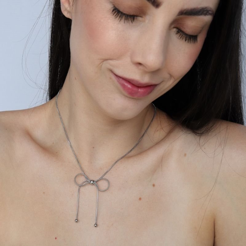Colar Laço em Aço Inox (Linha Premium)