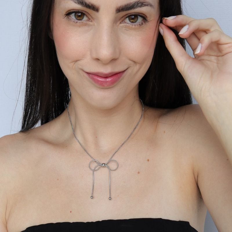 Colar Laço em Aço Inox (Linha Premium)