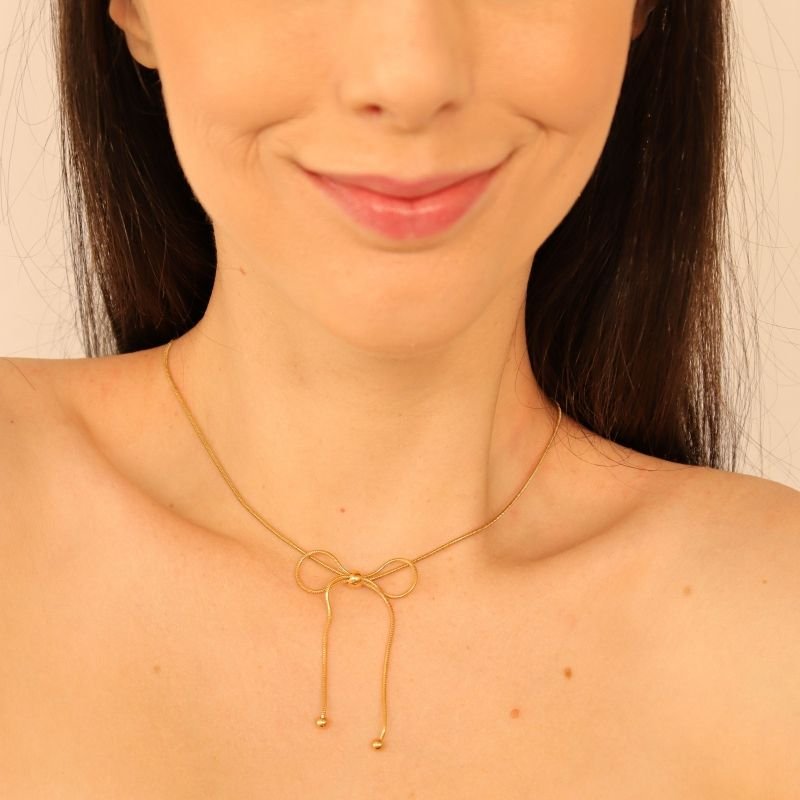 Colar Laço em Aço Inox (Linha Premium)