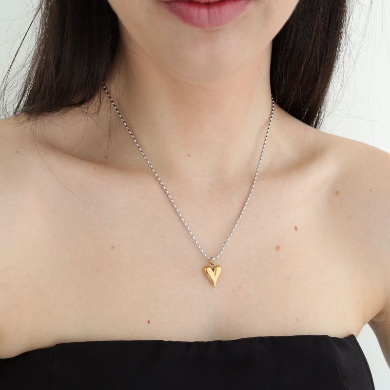 Colar Minimalista Coração em Aço Inox (Linha Premium)