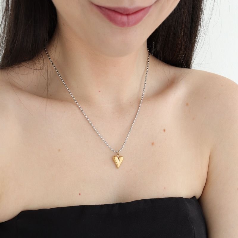 Colar Minimalista Coração em Aço Inox (Linha Premium)