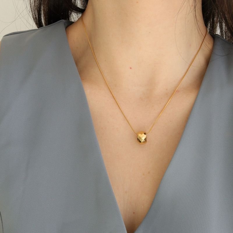 Colar Minimalista Esfera em Aço Inox