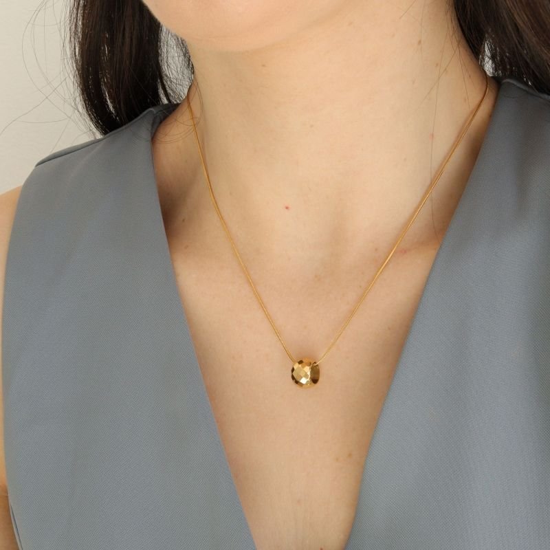 Colar Minimalista Esfera em Aço Inox