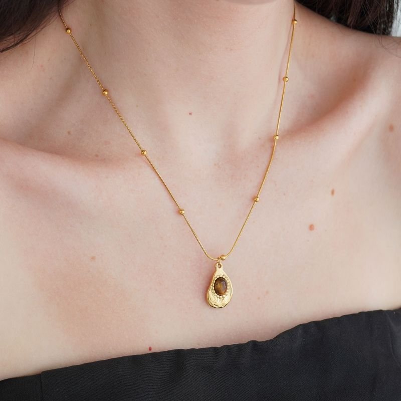 Colar Modern Stone Luxe em Aço Inox (Linha Premium)