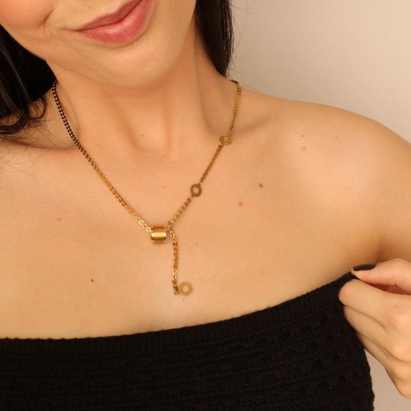 Colar Moderno Corrente em Aço Inox